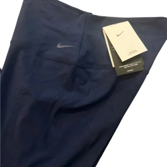 New Nike Zenvy Women's High-Waisted 7/8 Leggings XS Navy DQ6015-410 Retail $100 - Picture 2 of 3